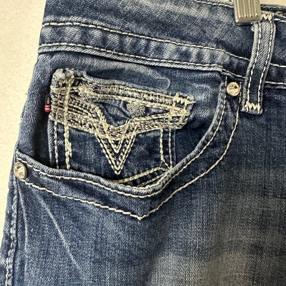 Vigoss The Chelsea Capri Jeans Plus Size 18  Stretch embroidered embellished - Picture 2 of 8